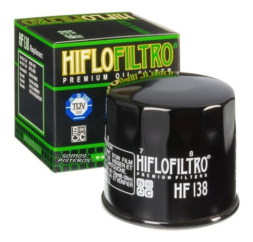 Filtro De Aceite Premium Hiflo Hf 138 Gsxr 600 750 1000 Suzu