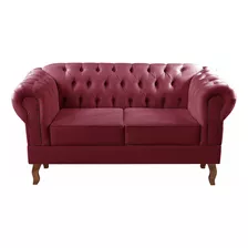 Sofá Chesterfield Namoradeira Dom Pedro Capitonê Suede