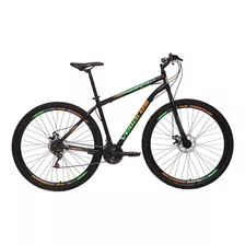 Bicicleta Aro 29 Vellares V40 21 Marchas E Freio A Disco Cor Preto/laranja/verde