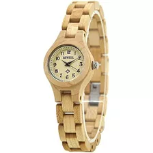 Bewell W123a Reloj De Pulsera De Arce Natural Hecho A Mano P