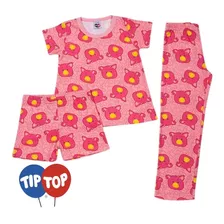 Pijama Infantil Menina Bebê Algodão Conjunto Tip Top 022