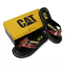 Chinelo Masculino Em Couro Bicolor Frete Gratis.