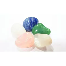 Coleção/ Kit 5 Pedras/gemas Polidas Roladas Quartzo Colorido