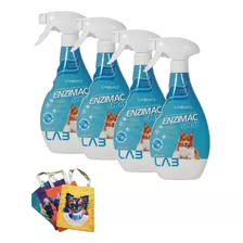 Combo 4 EnziMac Eliminador De Odores E Manchas 500ml + Brind