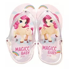 Chinelo Bebê Sandália Infantil Pônei Meninas Magicc Baby