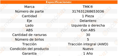 1- Maza Delantera Izq/der Con Abs Rav4 L4 2.0l 97/03 Tmk Foto 2