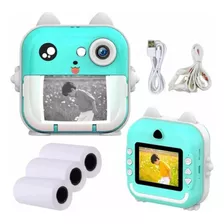 Camera Instantanea Infantil Impressora Com 3 Rolos+tirante