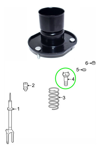 Soporte Amortiguador Izquierdo Mercedes Ml 350 2010 - 2011 Foto 4