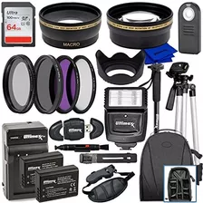 Kit De Accesorios Ultimaxx De 58 Mm Para Canon Eos Rebel T7,