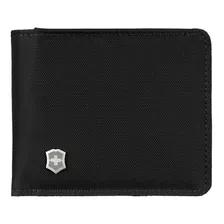 Billetera Bifold Ext Con Protección Rfid Color Negro, Victor