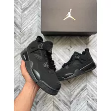 Tenis Jordan 4 Black Cat Negro Talla 26