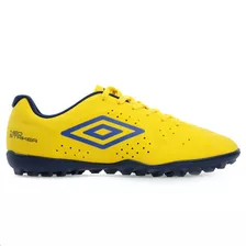 Chuteira Umbro Society Neo Striker Amarelo Azul - Masculina