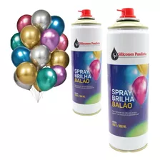 2 Un. Spray Brilha Balão Renovar Bexiga Buffet Festa 300 Ml