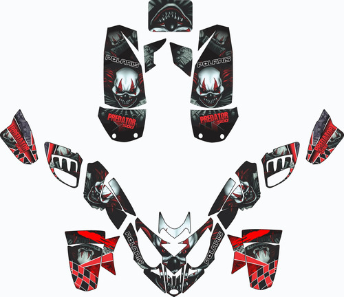 Personalizacion Polaris Predator 500 Sticker Calcas Foto 3