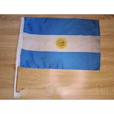 Bandera Argentina Original Mundial Fútbol Messi Asta Carro