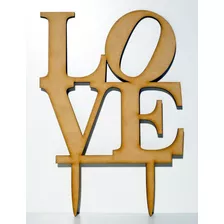 Cake Topper - San Valentín - Love - 20 Cm