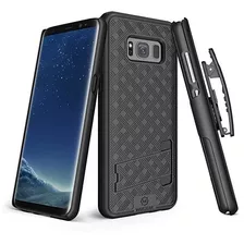 Galaxy S8 Holster Case, Wixgear Shell Holster Combo Swivel S