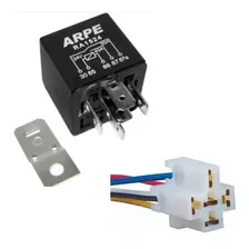 10 Pçs Relé Auxiliar Universal 5 Pinos 40amp 24v C/ Chicote