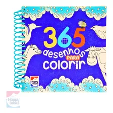 365 Atividades Para Colorir - Capa Azul Espiral | Happy Books