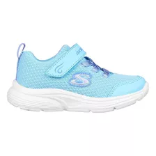 Tênis Infantil Skechers Wavy Lites Azul Menina