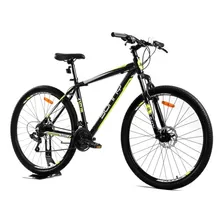 Mountain Bike Sunny Mts 290 Ml 21v Frenos De Disco Mecánico Cambios Sun Run Y Shimano Tourney Color Negro/amarillo Con Pie De Apoyo 