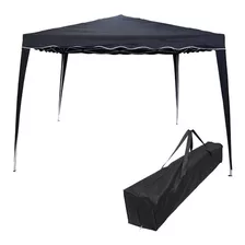 Tenda Gazebo Articulada 3x3 Dobrável Barraca Praia Sanfonada Cor Preto