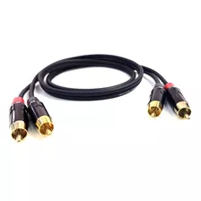 Cabo Audio Profissional 2 Rca Macho 2 Rca Macho 1 Metro