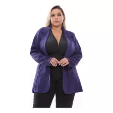 Sobretudo Plus Size Feminino Blazer Longo Casaco G1 G2 G3