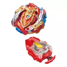 Beyblade Cho Z Achilles Turbo B129 + Lançador Sparking Cor Vermelho, Prata E Dourado