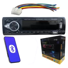 Som Mp3 Carro Universal 2 Usb Slot Sd Aux Luz Fm Bluetooth