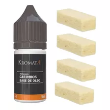 Kit 4 Almofadas + Tinta Óleo P/ Carimbo Numerador Automatico