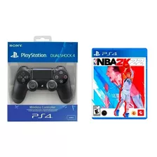 Combo Control Joystick Ps4 Original + Nba2k22 Mercadotechno