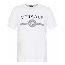 Playera Versace Tshirt Original Blanca Logo Medusa S M L Xl