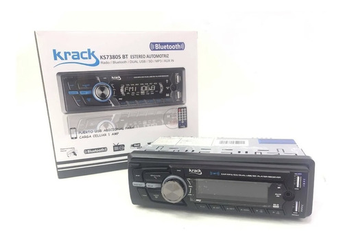 Auto Estereo Radio Bluetooth 200w Max 2 Vias Krack Ks7380s Foto 2