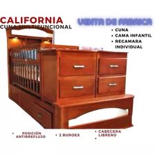 Cuna, Cama Infantil, Recamara Individual ,madera De Pino 