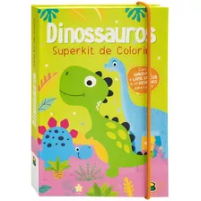 Superkit De Colorir - Dinossauros, De Brijbasi. Editora Brasileitura Em Português