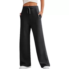 Strappy Solid Color Wide Leg Sport High Waist Pants