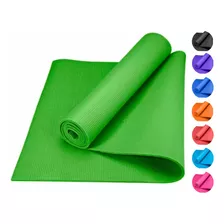 Tapete Yoga Pilates Fitness Ejercicio Portátil 3mm Grosor Color Verde