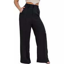 Calça Alfaitaria Pantalona Wide Leg Social Feminina