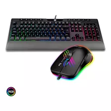 Kit Teclado E Mouse Gamer Led Rgb Rainbow Abnt2 Usb Barato