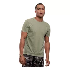 Camiseta Camisa Masculina Verde Estonada Básica Amaciada Top