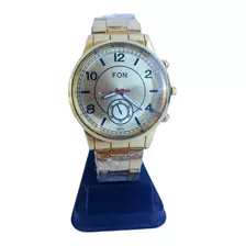 Reloj Pulsera Malla Acero Inoxidable Dia Padre # 21 Estuche