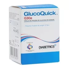 50 Tirillas Glucoquick G30a Prueba De Glucosa En Sangre