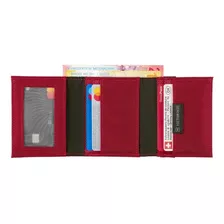 Cartera Billetera Victorinox Tri-fold En Nylon Rojo