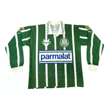 Camisa Palmeiras 1995 Home #7 Manga Longa Patch Bi-campeão