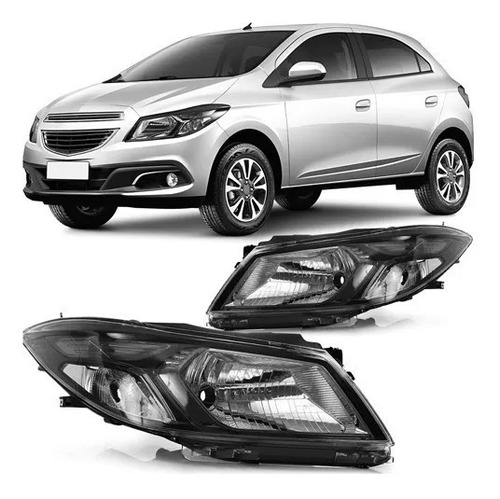 Par Farol Onix Prisma Lt Ltz Joy 2013 A 2019 Mscara Negra