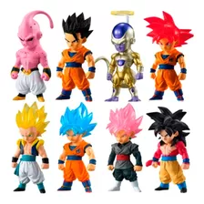 Kit 8 Miniatura Dragon Ball Z Goku Vegeta Freeza Gohan Majin