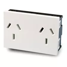 Modulo Toma Doble Cambre 6997 Easyfit 2x10amp 250v Color Blanco