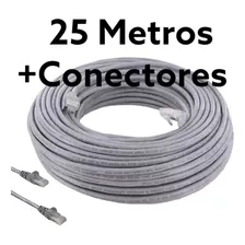 Rollo De Cable Utp Cat5e 25 Metros + Conectores Instalados