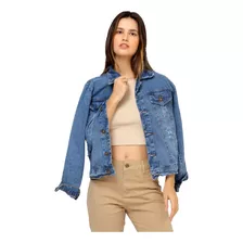 Jaqueta Feminina Jeans Casacos Tradicional 